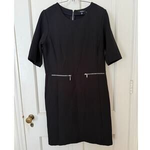 XOXO Zipper-Pocket Black Sheath Dress - Juniors XXL